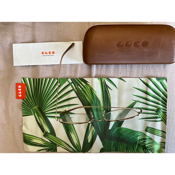 NOS GARRETT LEIGHT CaLiFoRnIa “Tuscany” Gold 👓 Eyeglasses - Picture 10 of 16